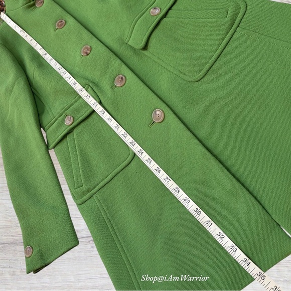 J.Crew rare vintage wool piqué town coat in alpine green *shop@iamwarrior - Picture 8 of 13